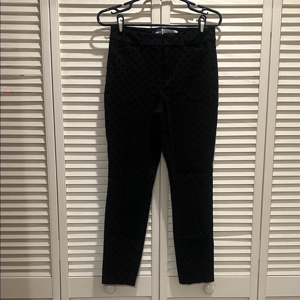 Old Navy Women's Black Polka Dot Skinny Pants